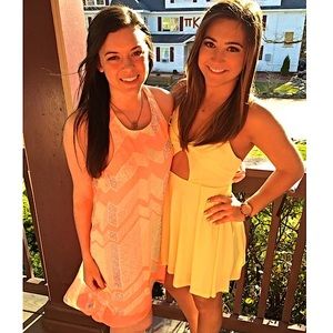 Nasty Gal Yellow Mini Dress With Cutout